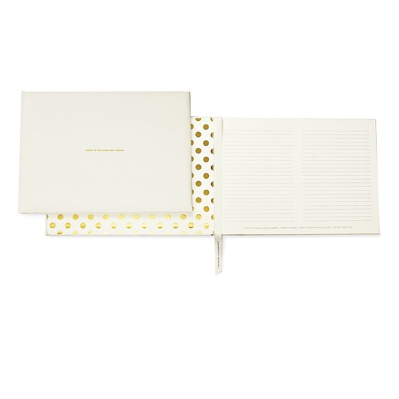 kate spade Other Kate Spade New York For The Mrs And Mr Wedding Guest Book Beige And Gold